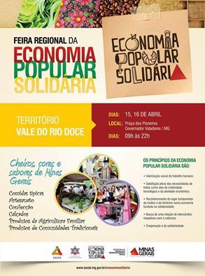Feira regional de economia popular solidária display